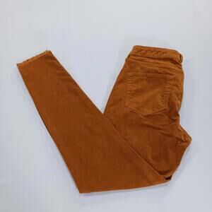 ANA A New Approach Brown Corduroy Women's Straight Fray Leg Pants Size 4 (27×28)